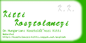 kitti kosztolanczi business card